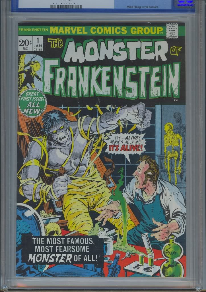 Monster Of Frankenstein 1 Cgc 94 White Pages Mixed Age Threads And