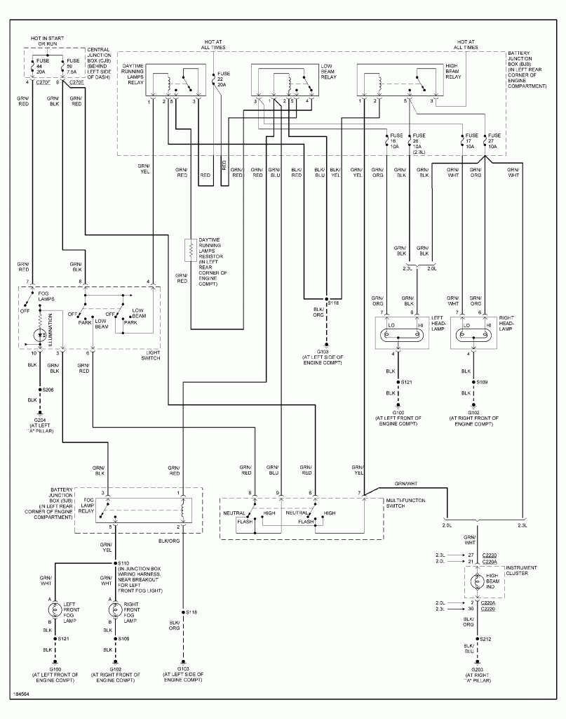 Ford Headlight Wiring Diagram : 2001 F150 Headlight Wiring Diagram